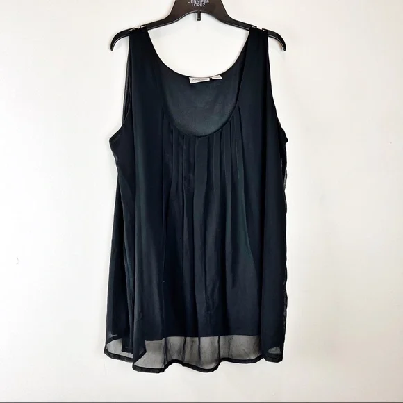 2/$14 Samantha's Style Shop Sheer Blouse tank 3X - Picture 1 of 4